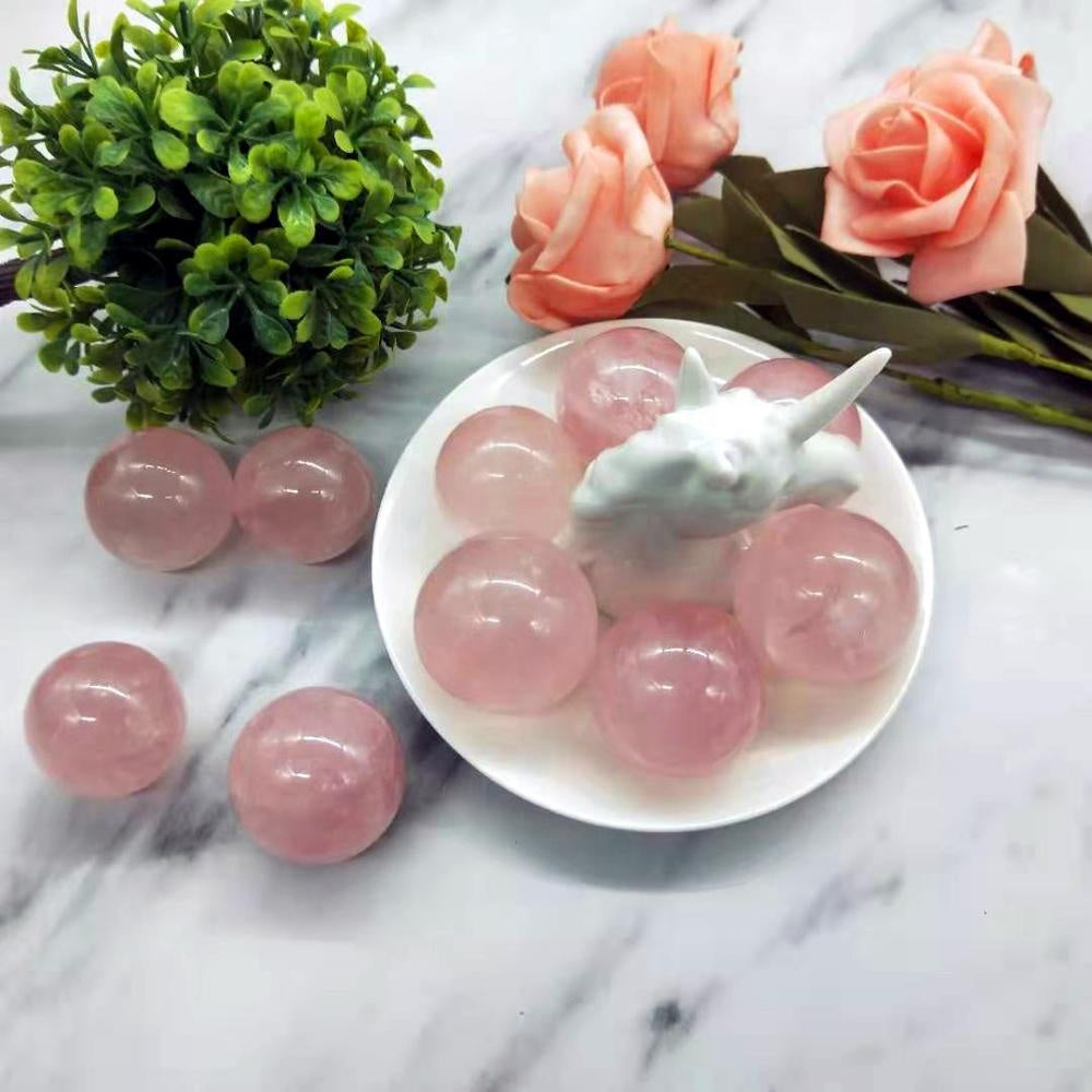 Wholesale Natural Crystal Sphere Polished Rose Quartz Ball